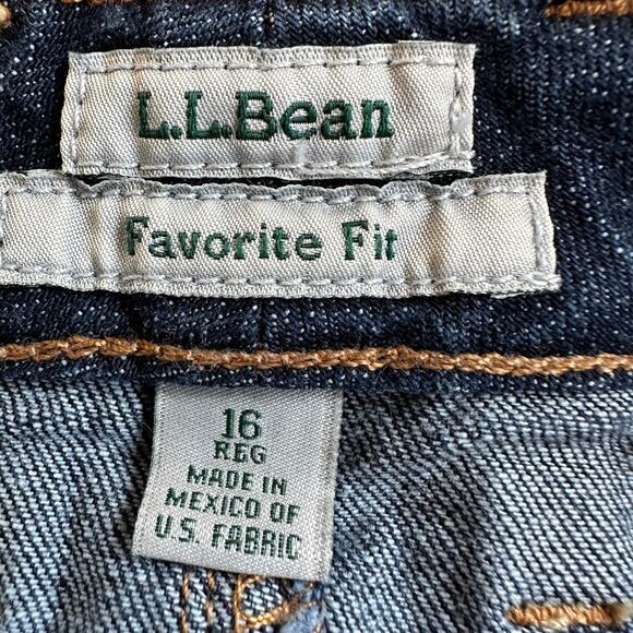 LL Bean Favorite Fit Denim Short Skirt Straight Cotton Blend Womens Sz 16 - Picture 7 of 11